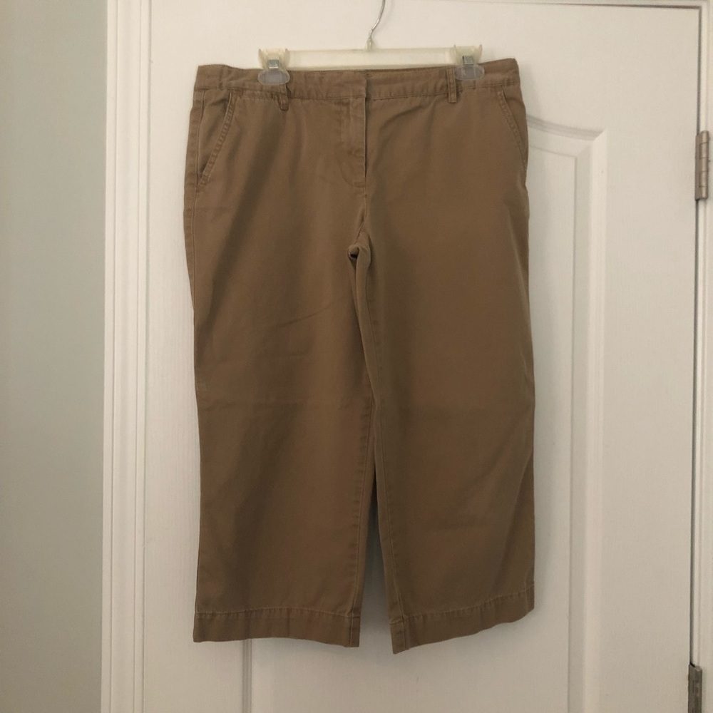 J Crew khaki capris.
